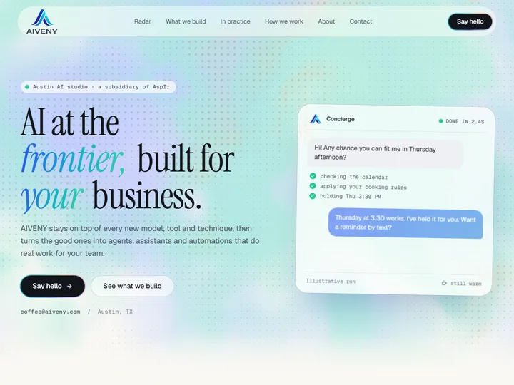AIVENY homepage