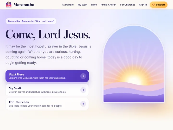 Maranatha homepage